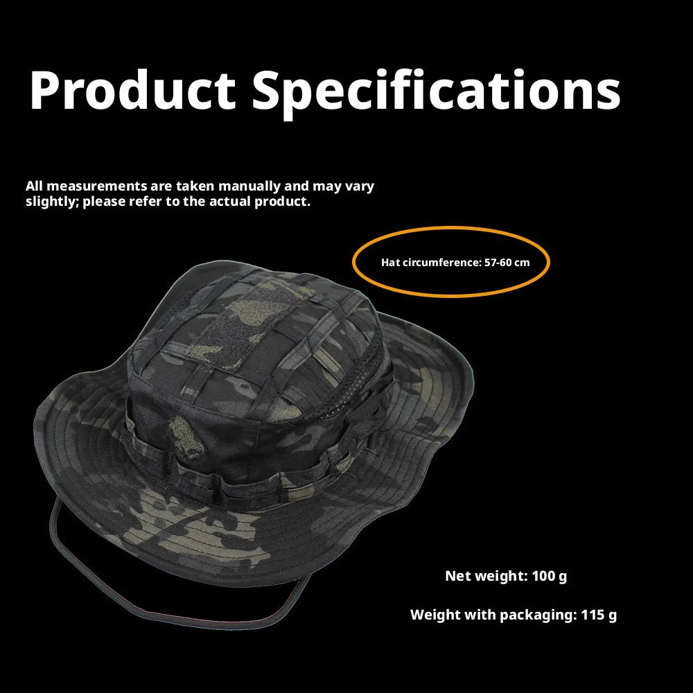 New Camouflage Tactical Boonie Cap Wide Brim Bucket Benny Hats Men Women Outdoor Sports Multicam Caps For Fishing Hiking Hunting