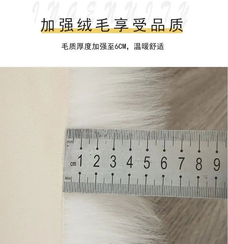 Korean Style Long Hair Cushion Window Decoration Plush Bag Clothing Plush Decorating Shelf Display Cabinet Makeup Table Mats