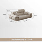 Genuine Leather Italian Living Room Sofa Luxury Lounge Designer Minimalist Sofa Modern Family Muebles Home Furniture Accessories