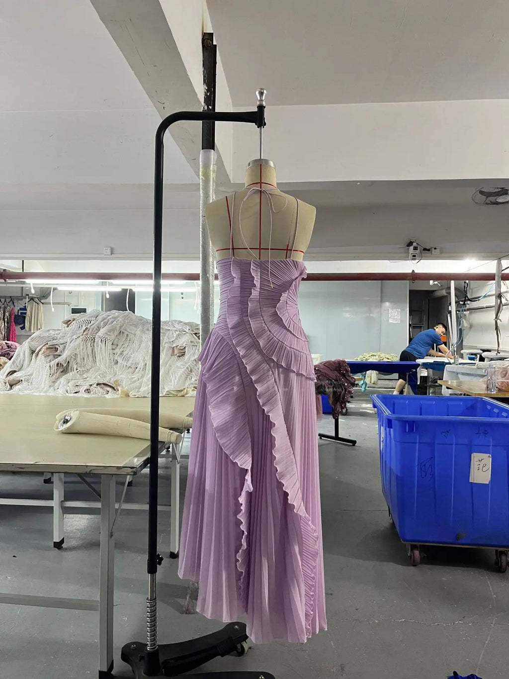 Chic Elegant Lotus Edge Maxi Dress Slim Fit Backless Lace Up Halter Robes Sleeveless Party Vestidos 2026 Nw Lady Vacation Gowns