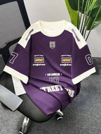 The 2026 summer new men's T-shirt 3D digital printed short-sleeved T-shirt, men's sportswear, Brooklyn racing football T-shirt,