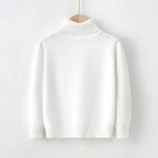 2026 Autumn Winter Children's Cotton Sweater Full Sleeve Turtleneck Knitwear Baby Boys Girls Clothing Warm Soft Jumper Pullovers