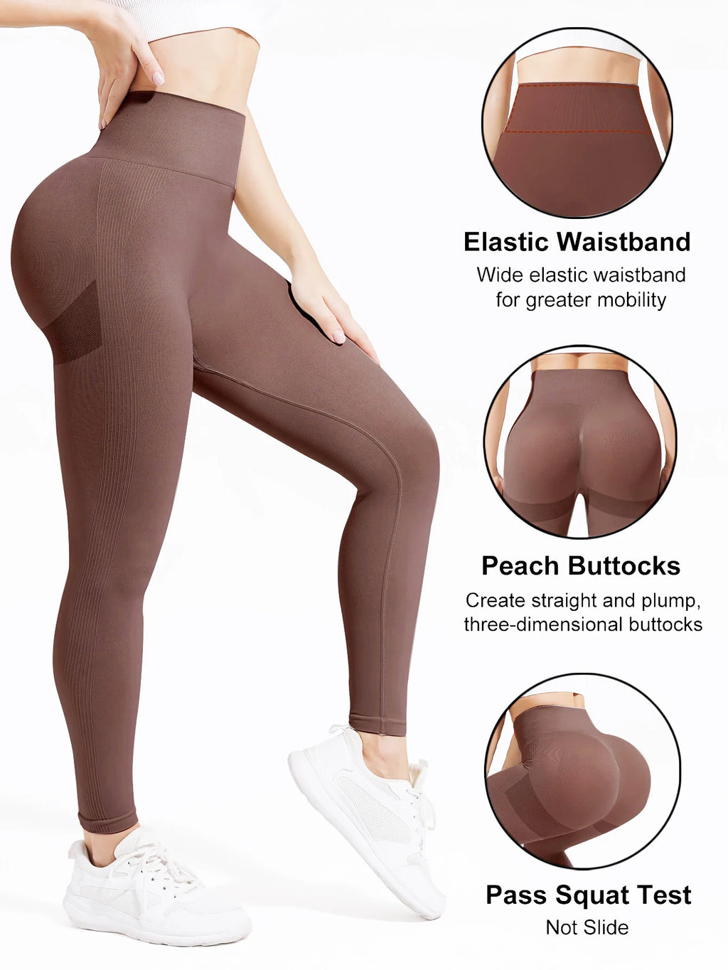 CZGUKE High Waist Yoga Pants for Women - Tummy Control Leggings Stretchy Soft Workout Running Pants Comfortable Gym Sports Pants