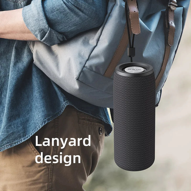 Zealot-Protable Bluetooth Speaker Enhanced Bass Portable Speaker with 12H Playtime,  IPX5 Waterproof for Camping
