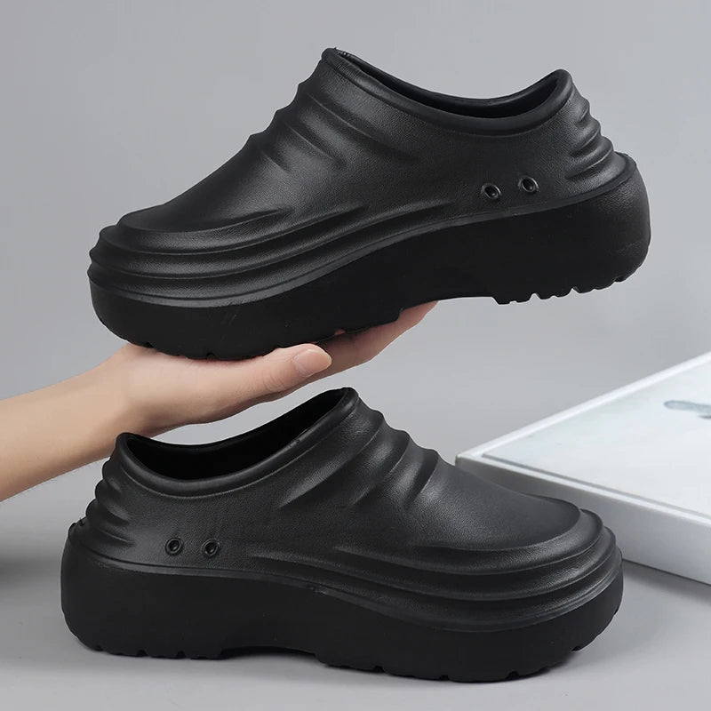 Work Shoes Waterproof, Oil-Proof, Non-Slip, Thick-Soled, Wear-Resistant, Special Soft-Soled Labor Protection Shoes for Kitchen C Secondary image