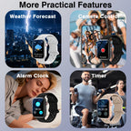 New Smart Watch,More Sports Modes,Voice Assistant,Outdoor Fitness Tracker, For Iphone/Android, An Ideal Gift for Family &Friends