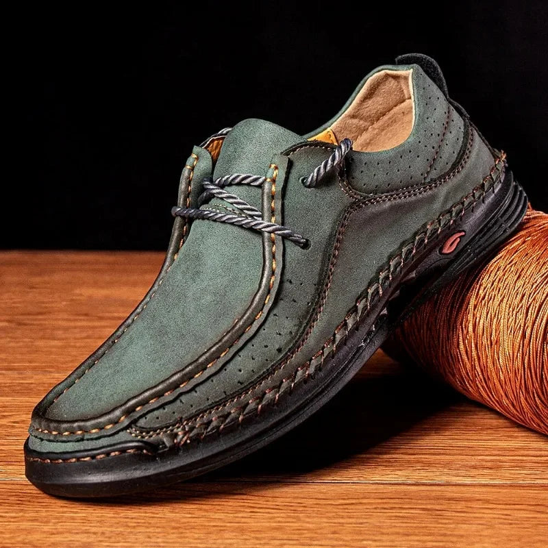 Shoes for Men 2026 Handmade Leather Casual Sneakers Comfort Design Man Shoe Business Leather Fashion Plus Size Shoes for Men