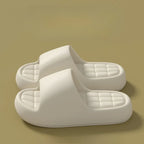 Unisex Bathroom Slippers Cloud Cushion Slides Summer Flat Sandals Thick Platform Shoes Man Indoor Non-Slip Couple Flip Flops