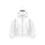 Men's and women's Balaclava Y2K Gothic Harajuku winter new item double hooded sweatshirt Unisex hooded mask zipper sportswear