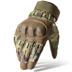 PU Leather Full Finger Tactical Touch Screen Gloves Hiking Cycling Training Climbing Airsoft Hunting Non-slip Protective Gear