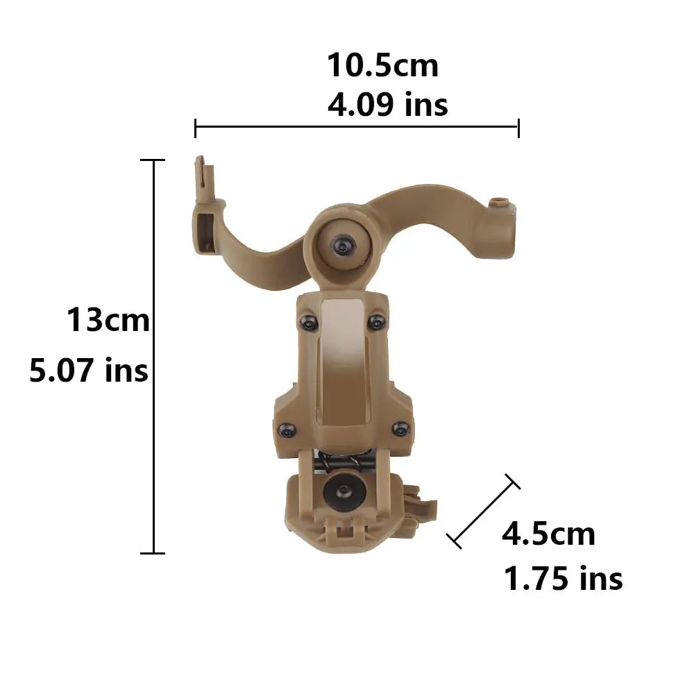 BOOIU Tactical Headset Holder Fast Helmet Rail Mount Adapter Multi-Angle Rotation Pickup Headphone Bracket OPS CORE ARC/Wendy
