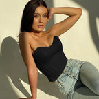 Sexy Women Tube Tops Solid Sleeveless Slim Skinny Corset Cropped Top 2026 Summer Casual Elegant Female Strapless Vest