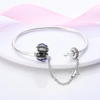 Bracelet Silver 925 Original 17-20CM Star Moon Sun Four Leaf Clover Green Zircon Bracelets Fit DIY Charms Birthday Jewelry Gifts