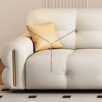 Italian Minimalist Sofa Modern Luxury Living Room Couch Straight Sofa Set Persons Genuine Leather Upholstered Furniture JT40