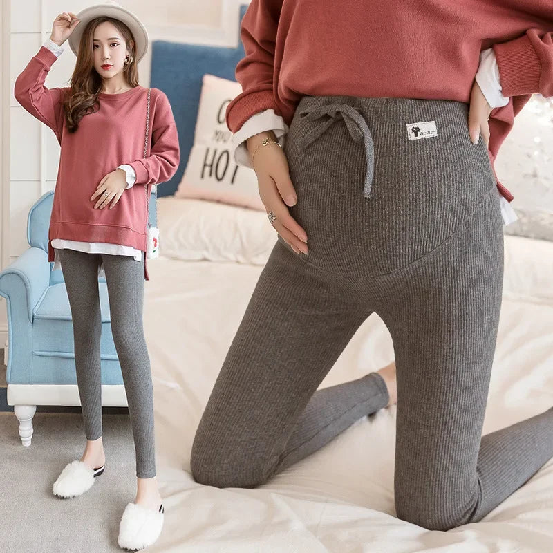 Casual Leggings For Pregnant Women Elastic High Waist Stripes Pants Pregnancy Sports Clothes Maternity Fitness Trousers Skinny Main image