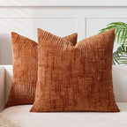 1Pcs Boho Soft Chenille Textured Home Decor Throw Pillow Covers 18x18in Farmhouse Cushion Covers for Spring Summer Fall Winter