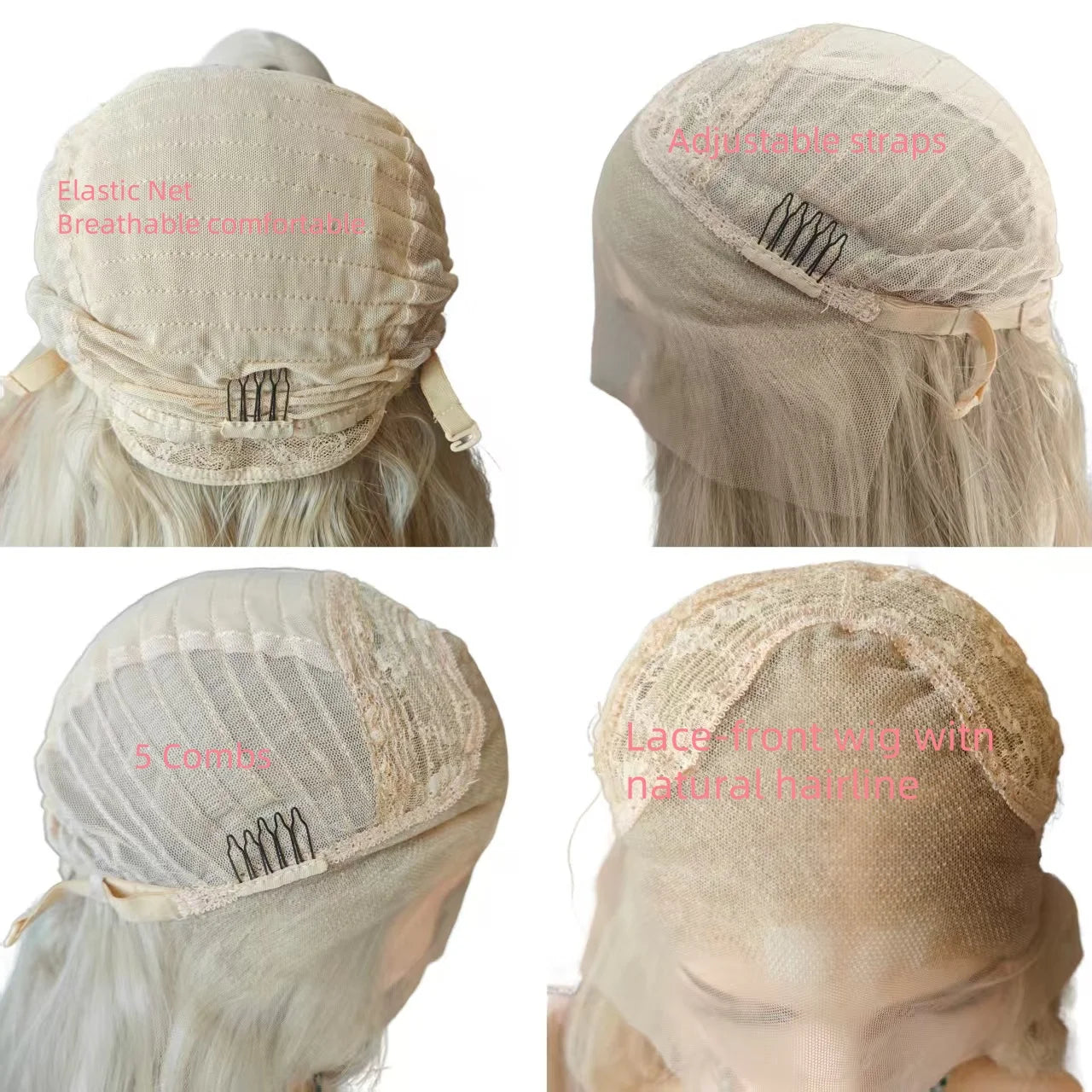 Deep Curly Honey Blonde Wig Short Dark Roots Synthetic Lace Front Wig For Women Daily Use Baby Hair Glueless Wig Secondary image