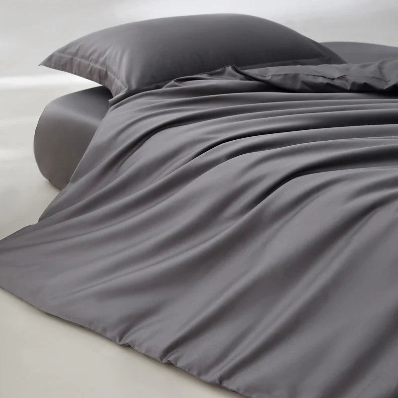 1pc Egyptian Cotton Duvet Cover Solid Color 100% Cotton 800 Thread Count Quilt Cover Korean Minimalist Style Bedding Ultra Soft