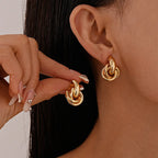 Stainless Steel Leaf Shaped Floral Stud Earrings for Women Girls Trendy Fashion Jewelry High Quality Dainty Elegant Gift Ideas