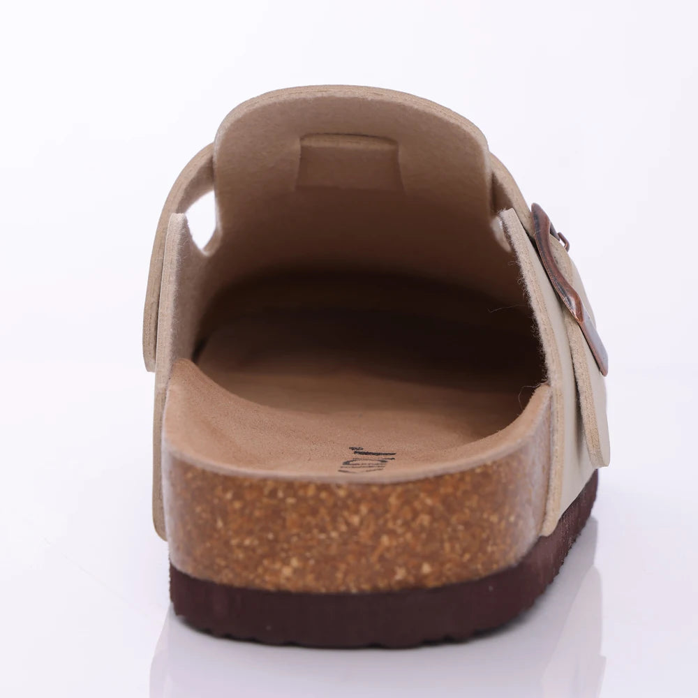 Comwarm Men Suede Clogs Slippers Classic Cork Footbed Mules Women Cozy Fashion Clogs Shoes With Arch Support Men Beach Sandals