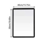 Rectangle Wall Hanging Mirror Metal Framed Black White Dressing Mirror Rounded Corner Wall-Mounted Makeup Mirrors Entryway