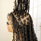 Full Lace Synthetic Box Braided Wigs Boho Braids Wig Black Women 40 Inches Synthetic Wig Afro Bohemian Braiding Hair