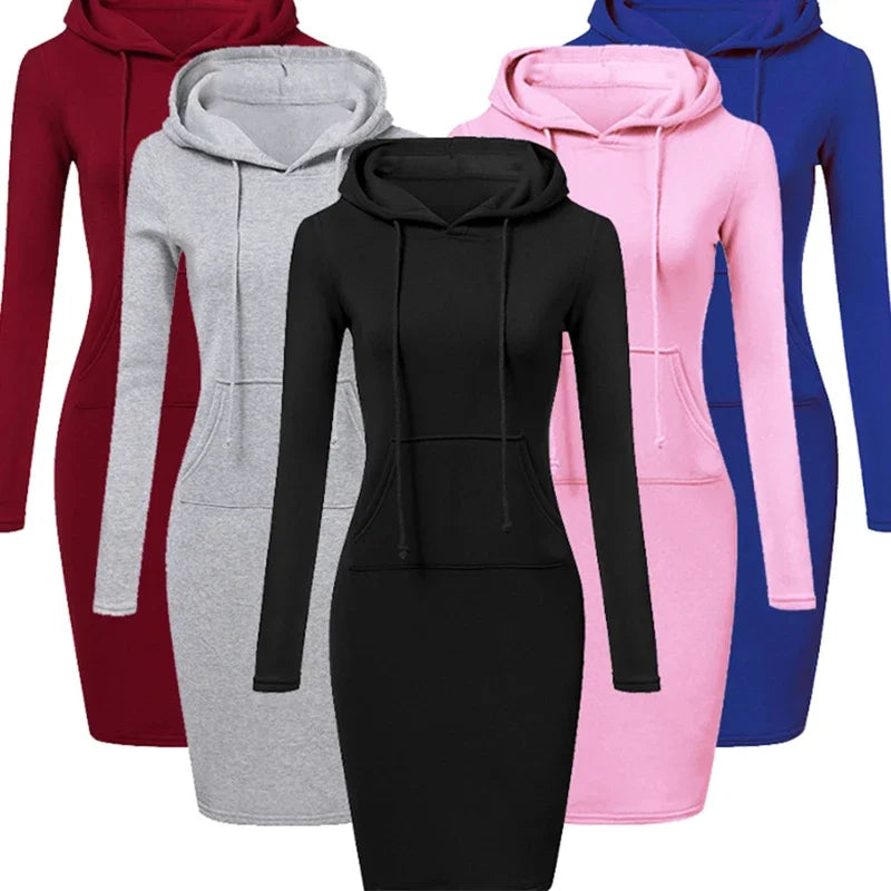 Autumn - Ready Ladies Hooded Dresses Blending Hoodie and Sweatshirt Elements for Fashionable Women's Wardrobe Main image