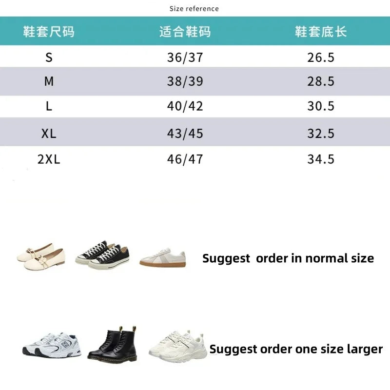 Waterproof Rain Boot Covers Reusable Non-Slip Cycling Hiking Shoe Protectors Rain Snow Wet Sand Overshoes Pants Protectors