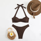 Sexy Women's Swimsuit 2026 Summer Bikini Two-piece Swimwear for Woman Beachwear Halter Bikinis Sets Swimming Beach Bathing Suits