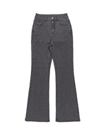 Men Jeans Boot Cut Solid Jean Wide Leg Denim Pant Distressed Washed Full Ankle Length Pockets Zipper Fly High Waist Basics
