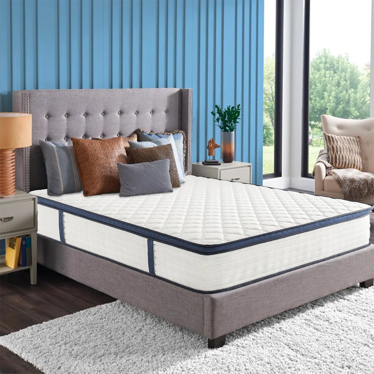 Queen Size Mattress Gel Memory Foam Hybrid Mattress , Pressure Relief, Medium Firm Comfort, Motion Isolation, Mattress in a box Secondary image
