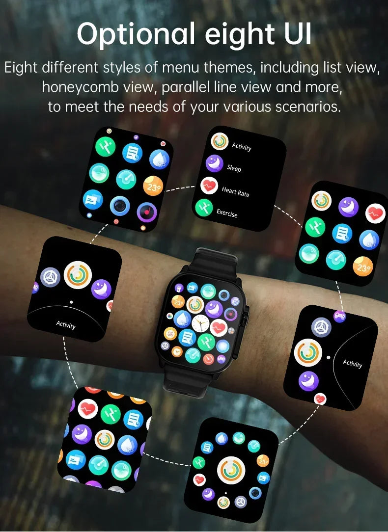 New Smartwatch Men 49mm Series 8 2.3"AMOLED Screen NFC Compass Waterproof For Apple Watch IWO Ultra 8 Smart Watches 2026 Android
