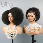 Afro Kinkycurly Wig Human Hair, 13x4 Lace Front Glueless Bob Wigs, 180 Density Pre Plucked Transparent Lace Frontal Wig