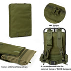 MT Military Army Alice Embedded Air Self-Inflating Camp Mat , ALICE Single Sleeping mat  for Outdoor Camping Olive Drab