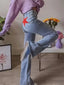 Retro Jeans European and American Style Design Slim Fit Leg Length All Match Pants Five Pointed Star Straight Women Versatile