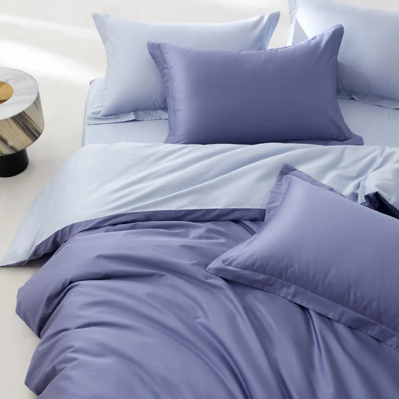 1pc Egyptian Cotton Duvet Cover Solid Color 100% Cotton 800 Thread Count Quilt Cover Korean Minimalist Style Bedding Ultra Soft