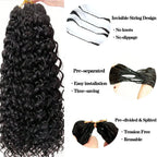Natural Color Kinky Curly Crochet Hair Miracle Knots 100% Human Hair Soft Silky Bouncy Texture Full Head Extensions Luxury High End Hair
