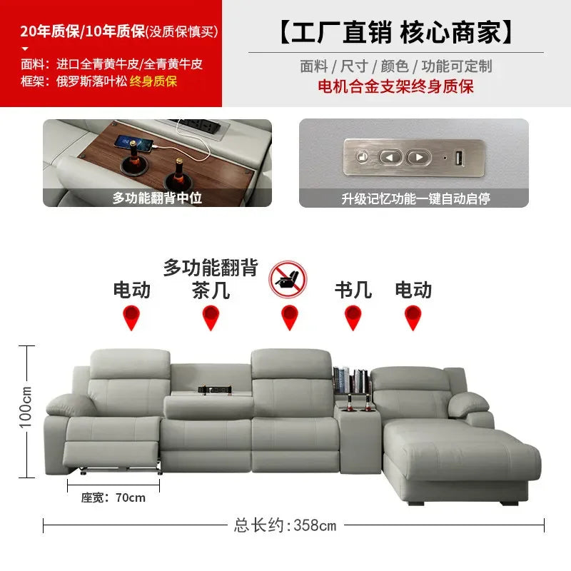 Classic Cheap Electric Recliner Sofas Gray Design European Quality Living Room Sofas Luxury Modern Divano Soggiorno Furniture
