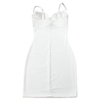 Short Bodycon Dress Backless Skinny Straps Solid Casual Sexy Sleeveless Summer High Waist Club Slim Mini Dresses Ladies Basic