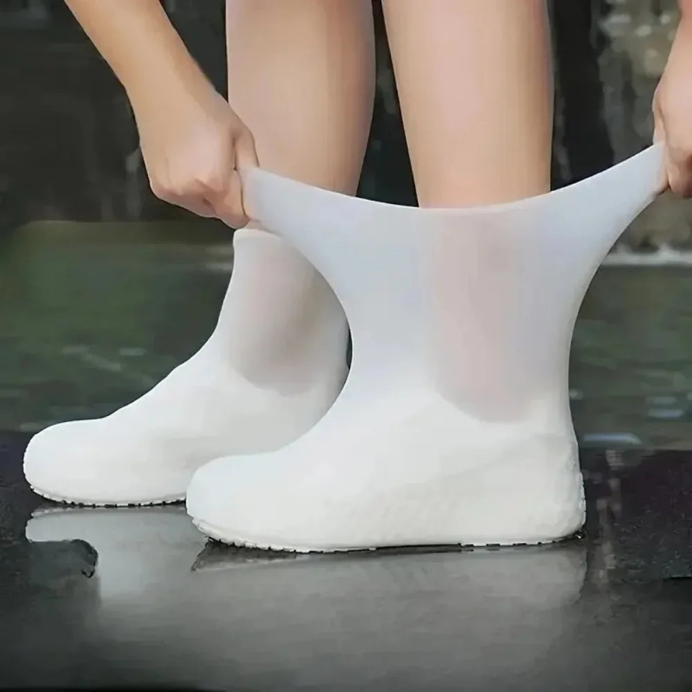 Shoe Waterproof Cover 1 Pair of Outdoor Rubber Rain Boot Covers Silicone Waterproof Shoe Covers Rainy Day Shoe Covers Shoes Gear