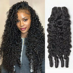 Burmese Curly Hair Bundles Raw Human Hair 1/3/4 Bundles Pixie Curly 100% Unprocessed Human Hair Weave Extensions For Women Wavy