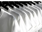Heavyweight Impermeable 300g Carbon Matte Pure Cotton Thick Short Sleeved T-shirt Men and Women Pure White Simple Base Shirt