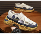 Summer Men Sandals Genuine Leather Mens Casual Shoes Outdoor Men Leather Sandals for Men Beach Shoes Roman mens Shoes