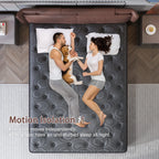 9" Twin Full King Queen Size Mattress in a Box Hybrid Spring Memory Foam,Euro Top Mattresses Medium Firm for Motion Isolat