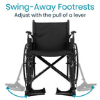 Bariatric Wheelchair for Adults Supports 400 lbs Foldable, Heavy Duty, Manual amp Transport Wheel Chair Portable Senior Drive T