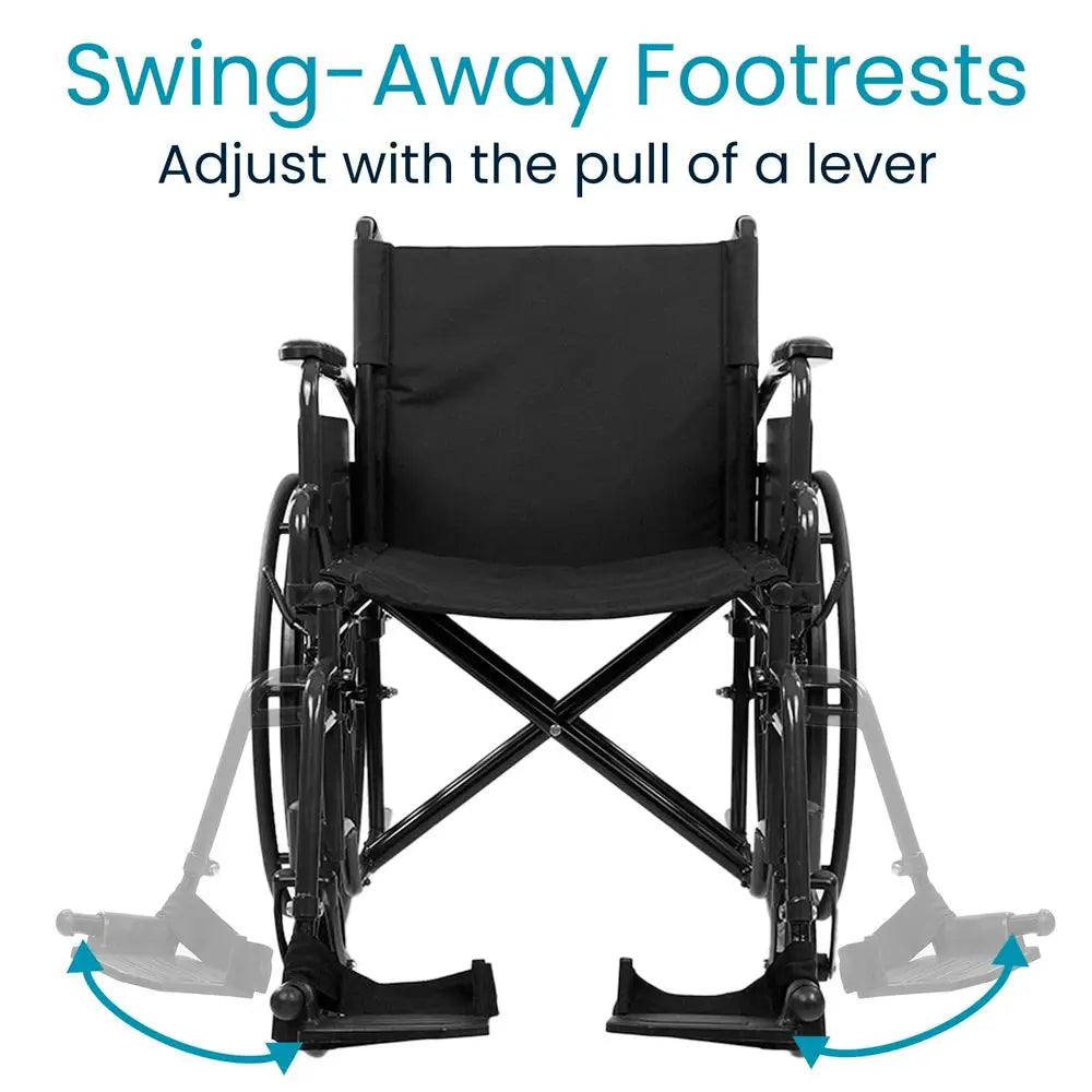 Bariatric Wheelchair for Adults Supports 400 lbs Foldable, Heavy Duty, Manual amp Transport Wheel Chair Portable Senior Drive T