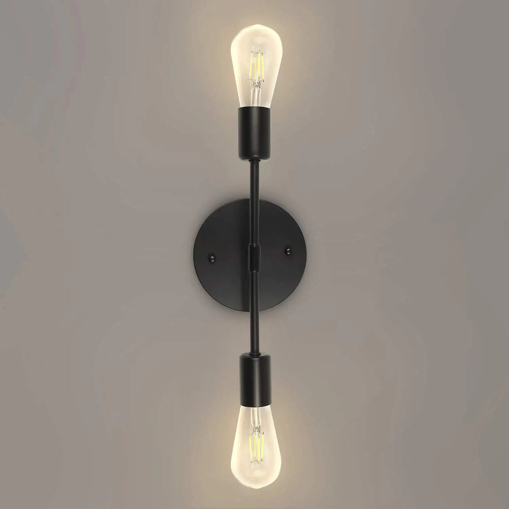 3 Light Vintage Wall Lamp Bathroom Mirror Lamp Black Metal E26 E27 Modern Wall Light Indoor Aisle Hallway Living Room Bedroom