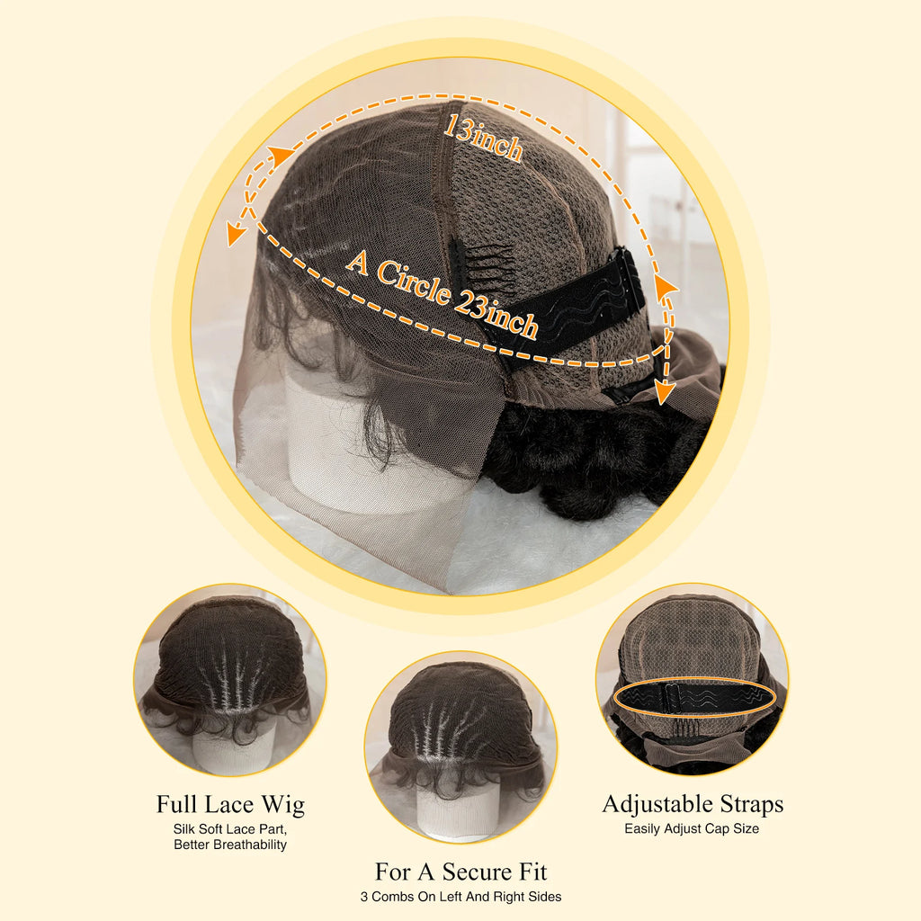 New Synthetic Full Lace Handmade Bantu Braided Wigs African Hair Wig for Black Women Short Cute Knotless Box Braiding Wig