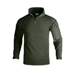 Outdoor Long Sleeve Tactical Shirts Combat Shirt 1/4 Zipper Ripstop Cotton Wear-resisting Camo Airsoft T Shirts Men Clothing