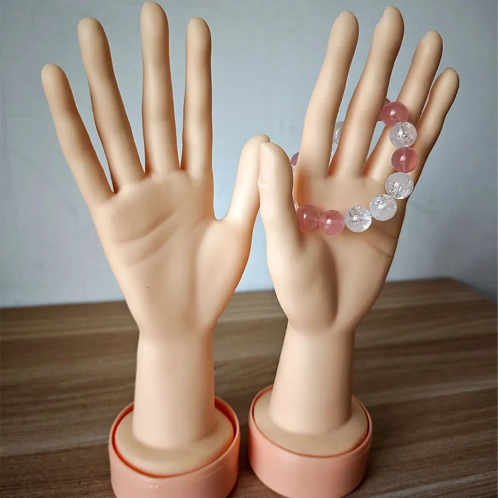 Mannequin Hand Women's Lifelike Soft Model for Jewelry Display Nail Art Manicure Fashion Teaching